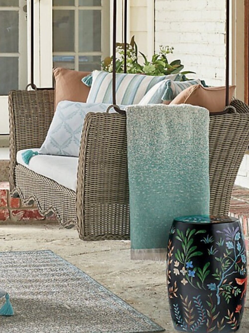 Frontgate Willa Ombre Throw Beach Glass 50"x70"- NIB